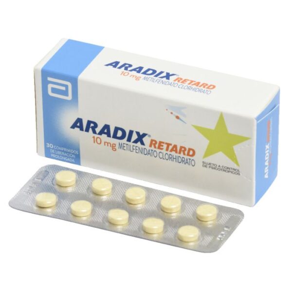 Aradix (B) Metilfenidato Clorhidrato 10mg 30 Comprimidos CENABAST