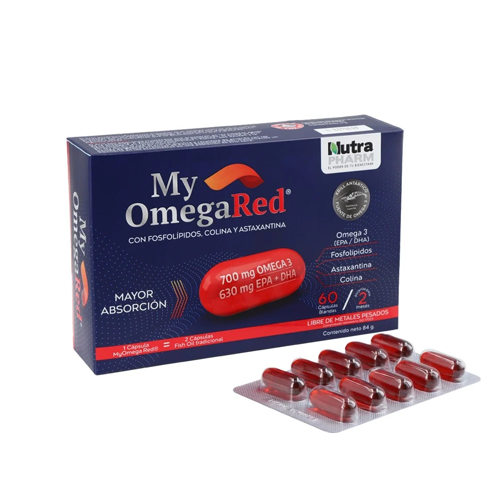 My Omega Red 700/630 mg EPA/DHA 60 cápsulas 1 My Omega Red 700/630 mg EPA/DHA 60 cápsulas