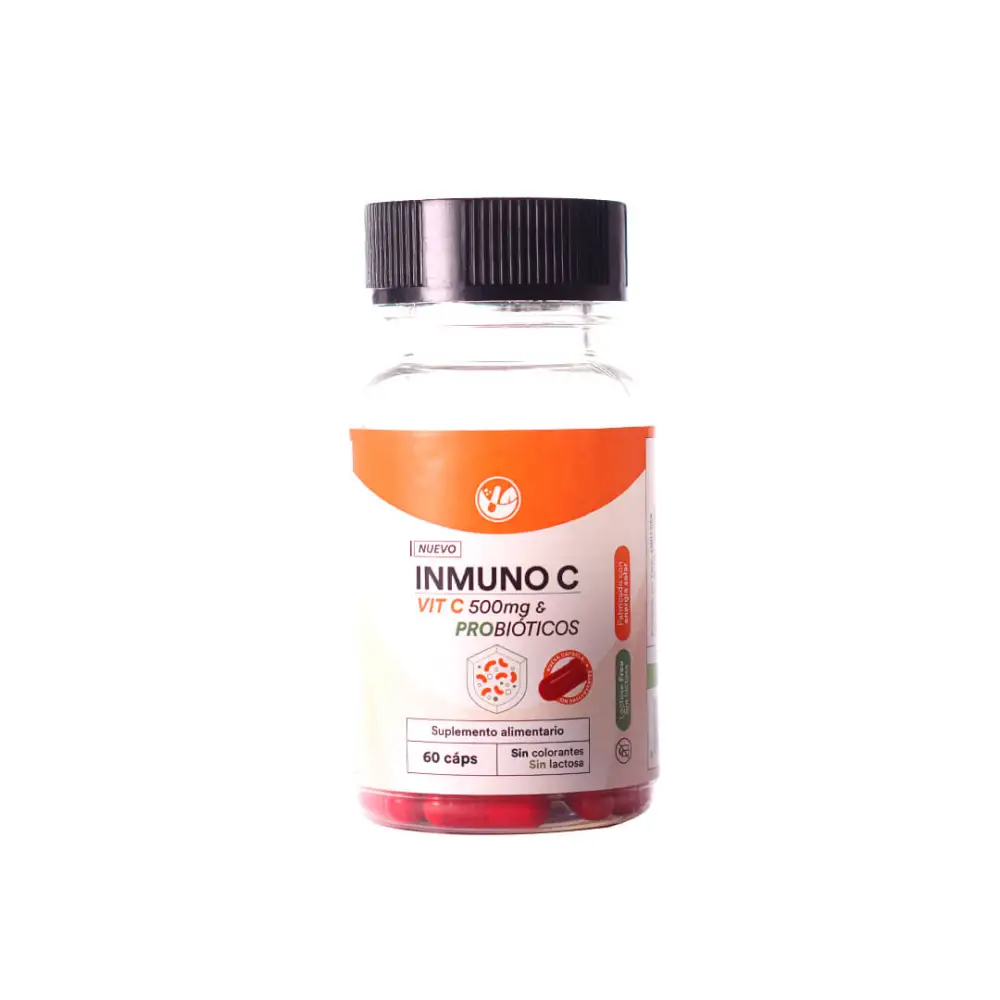 Inmuno C Vit C 500 mg + Probioticos x 60 capsulas 1 Inmuno C Vit C 500 mg + Probioticos x 60 capsulas