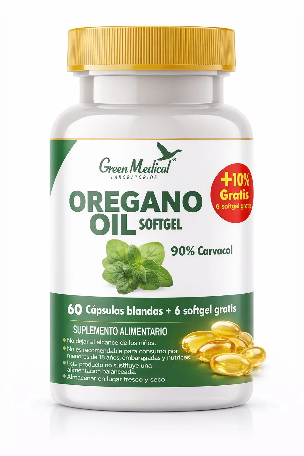 Aceite de Oregano x 60 Capsula blanda Green Medical 1 Aceite de Oregano x 60 Capsula blanda Green Medical