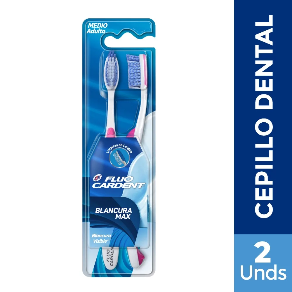 Cepillo Medio Fluo Cardent Adulto x 2 unidades