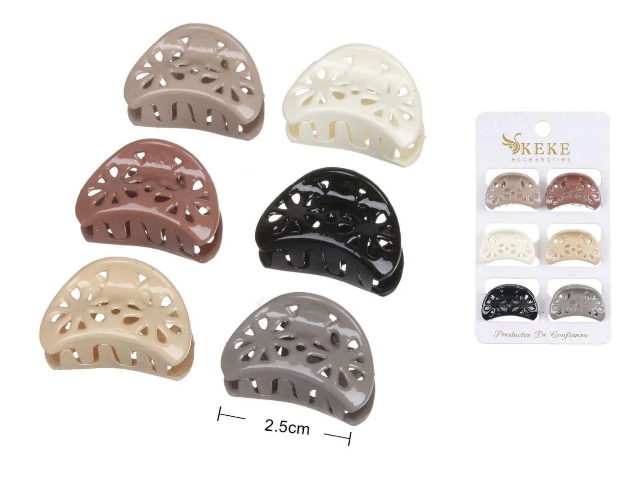 Set de 3 ganchetas 2,5 cm