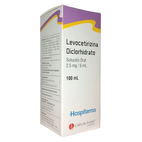 Levocetirizina 2,5 mg/5ml x 100 ml Lab Caplin CENABAST