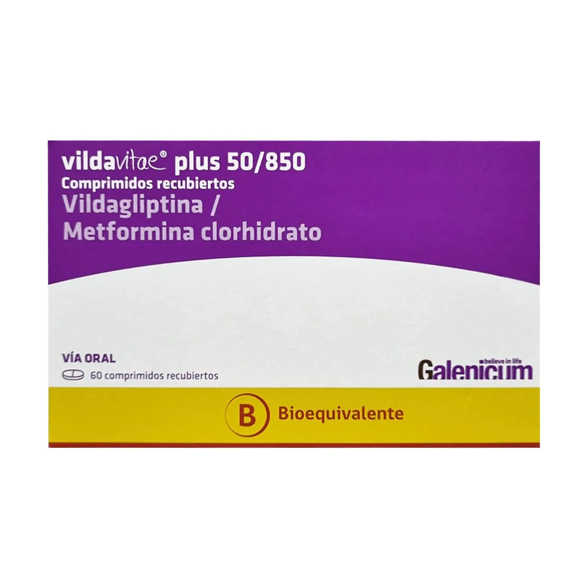 VILDAVITAE PLUS COMPRIMIDOS Vildagliptina/Metformina 50/850 MG X 60