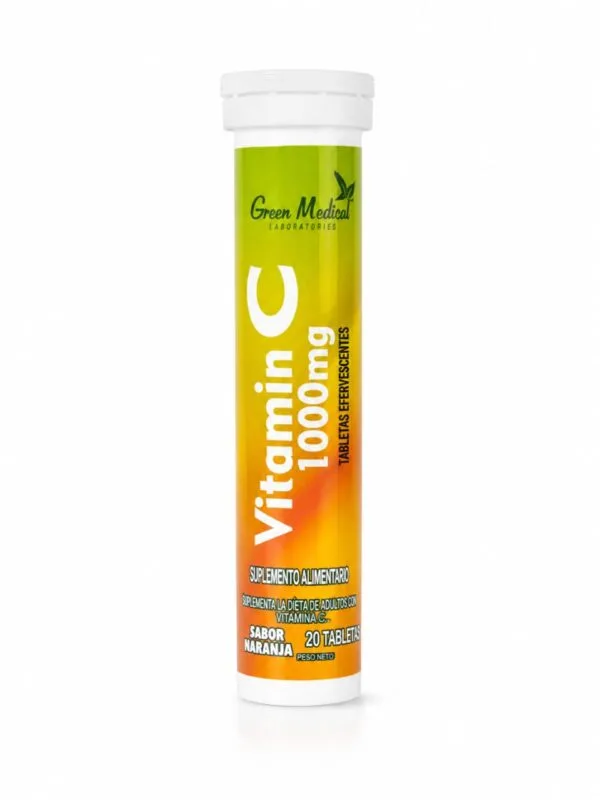 Vitamina C 1000 mg Sabor Naranja x 20 tabletas efervescentes