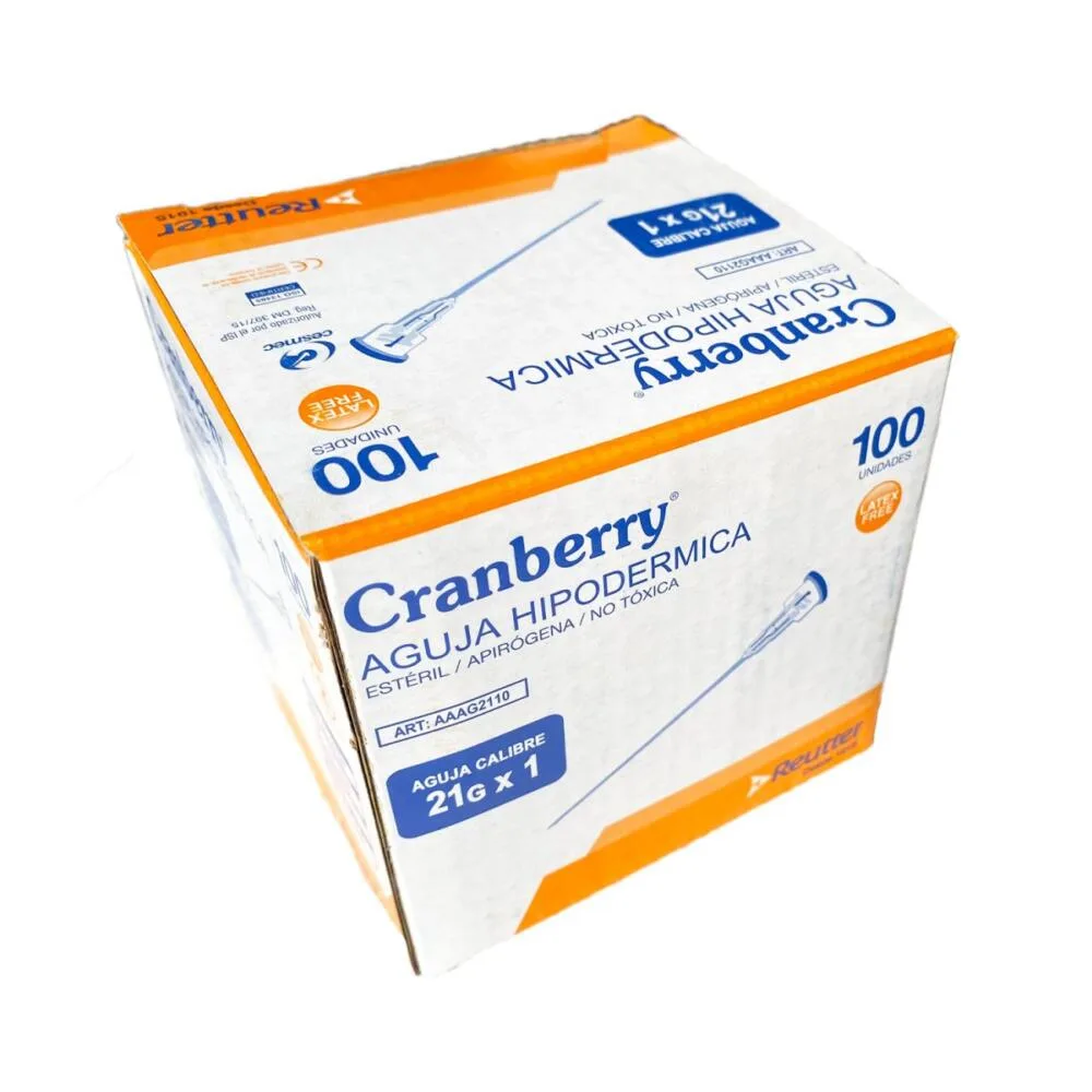 AGUJAS HIPODERMICAS 100 UNIDADES CRANBERRY