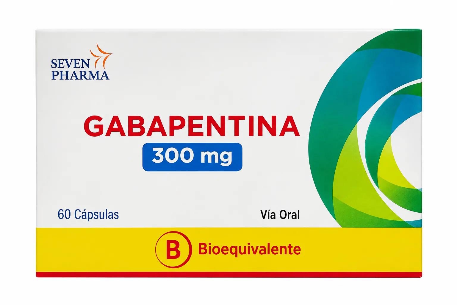 Gabapentina 300 mg x 60 cápsulas Seven Pharma CENABAST