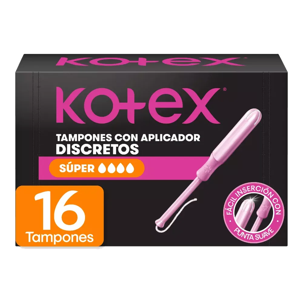 KOTEX TAMPON CON APLICADOR SUPER PLUS X 16