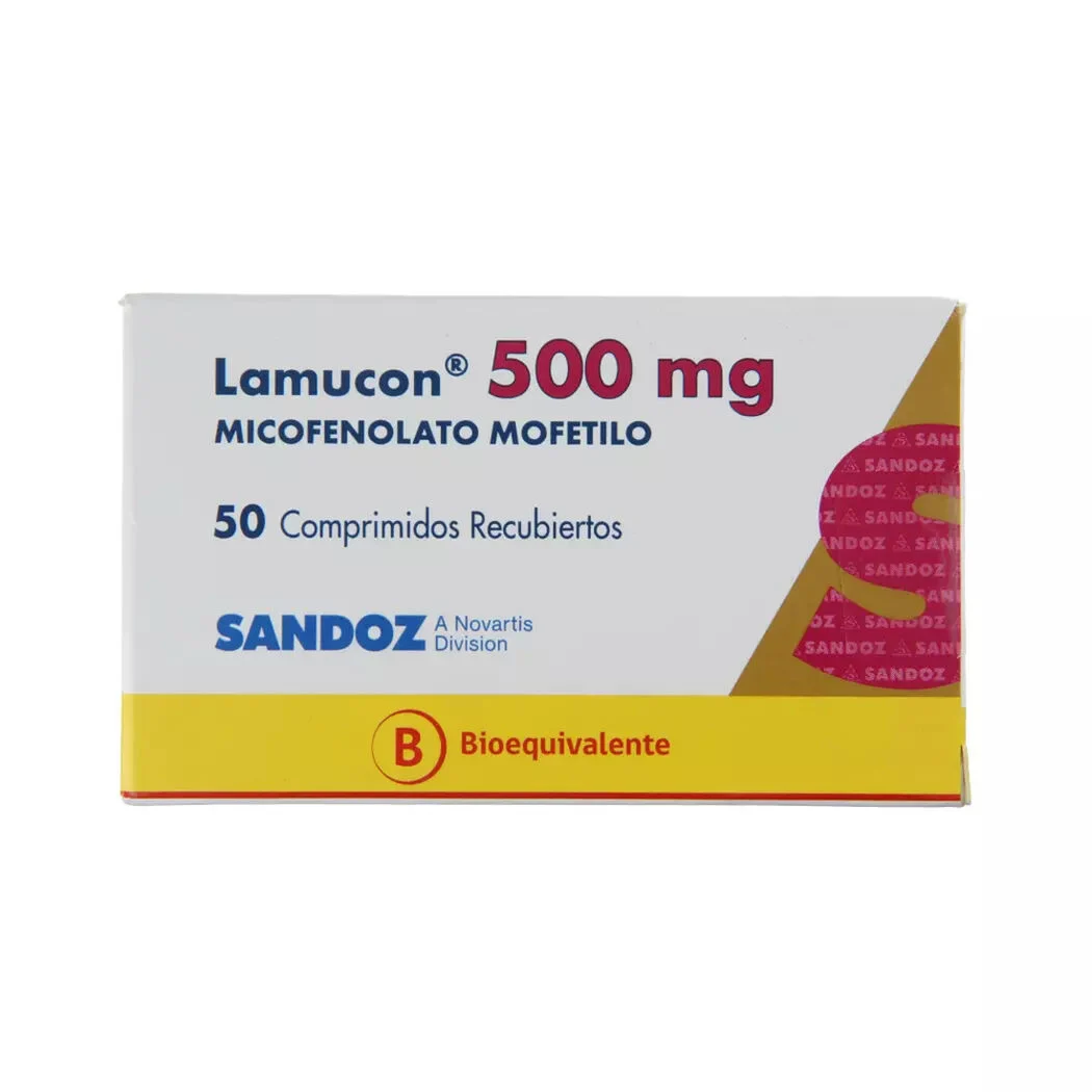 LAMUCON 500 MG MICOFENOLATO MOFETILO X 50 COMPRIMIDOS – CENABAST