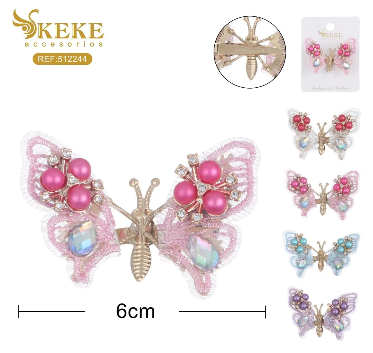 Pinche de mariposa 6 cm