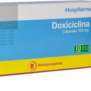 Doxiciclina 100 mg x 10 Capsulas HOSPIFARMA