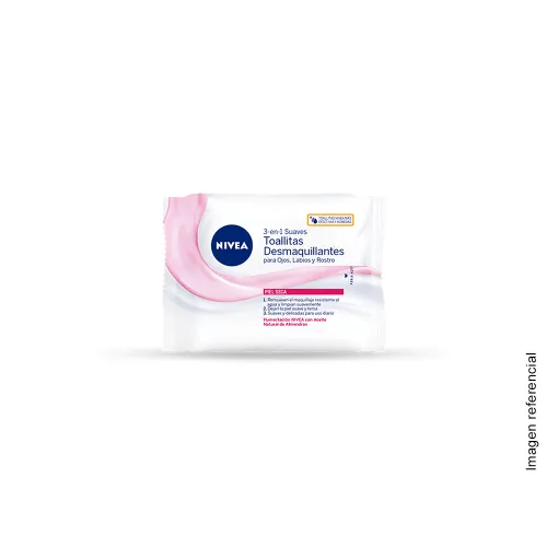 NIVEA TOALLITAS HUMEDAS DESMAQUILLANTES HIDRATANTES 3 EN 1 BIODEGRADABLE