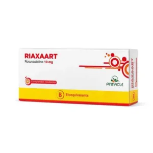 Riaxaart Rosuvastatina 10mg x 30 comp Lab Ainnacle CENABAST 300x300 jpg