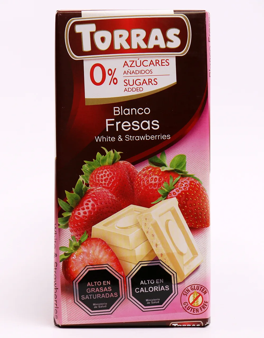 Torras Chocolate blanco con Fresas 75 G